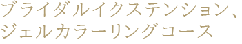 ブライダルイクステンション、ジェルカラーリングコース